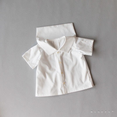 (半袖/長袖)セーラーシャツ オフホワイト(80-120)